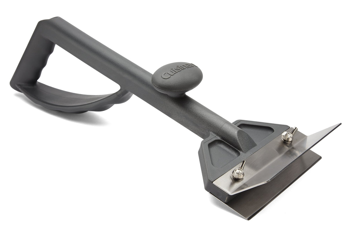 Cuisinart front view of griddle scraper showing full tool and blade providing efficient cleanup
