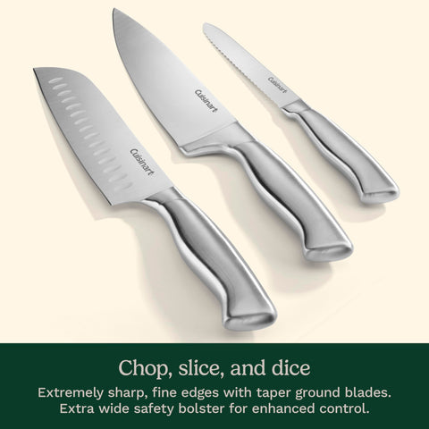 Cuisinart ergonomic hollow-handle detail demonstrating comfortable grip and lightweight control