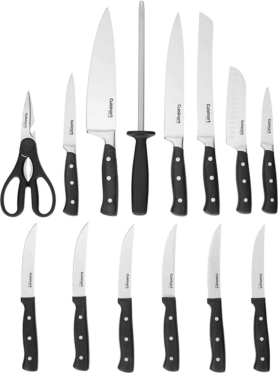 Cuisinart knives in use chopping vegetables for efficient meal prep