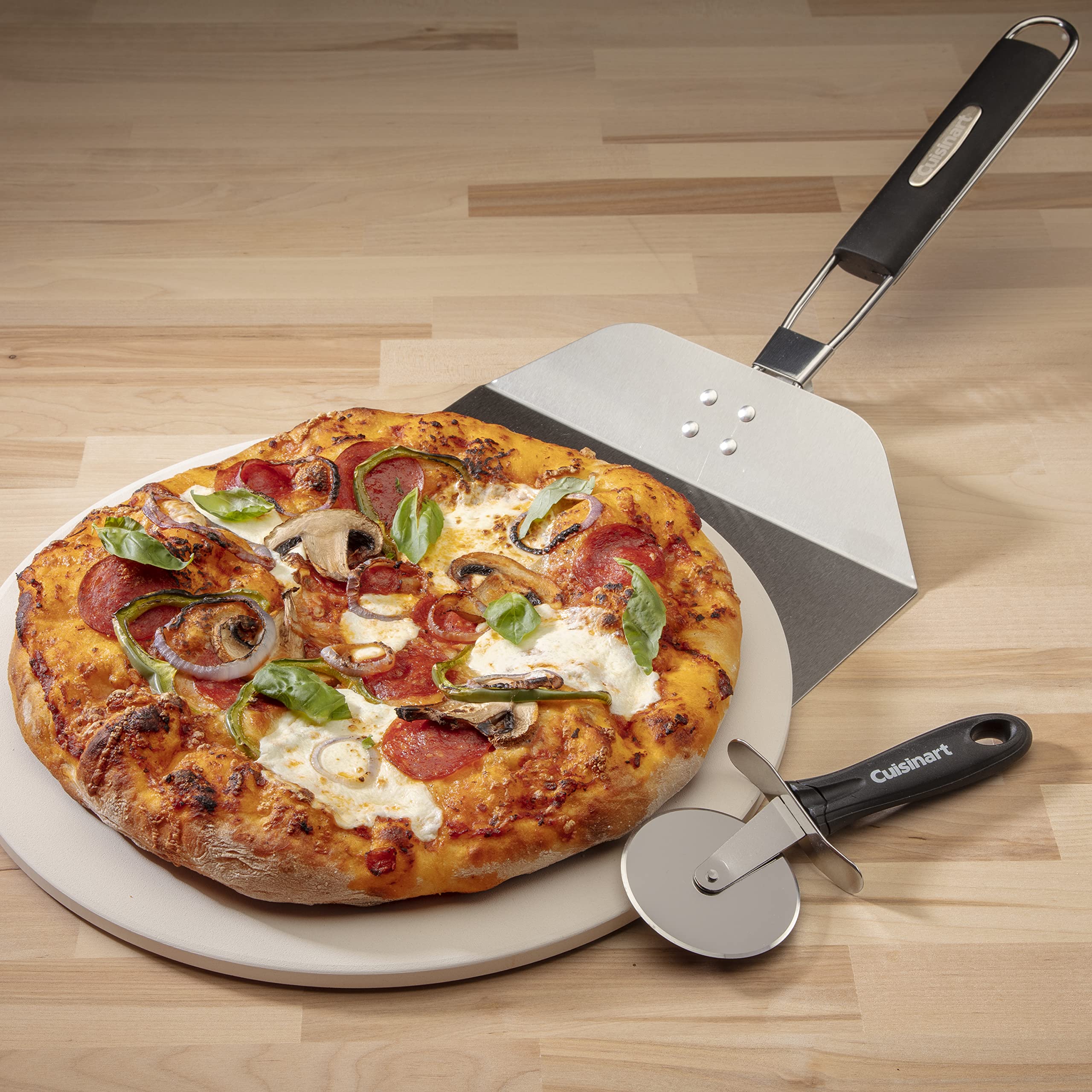 Cuisinart lifestyle backyard scene serving grilled pizza for enjoyable outdoor meals