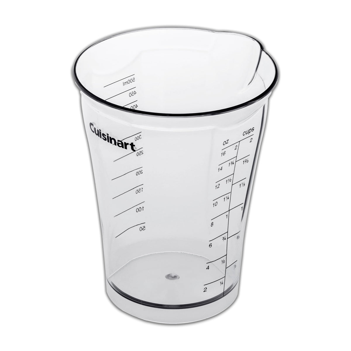 Cuisinart measuring cup front view showing precise fit and accurate measurements