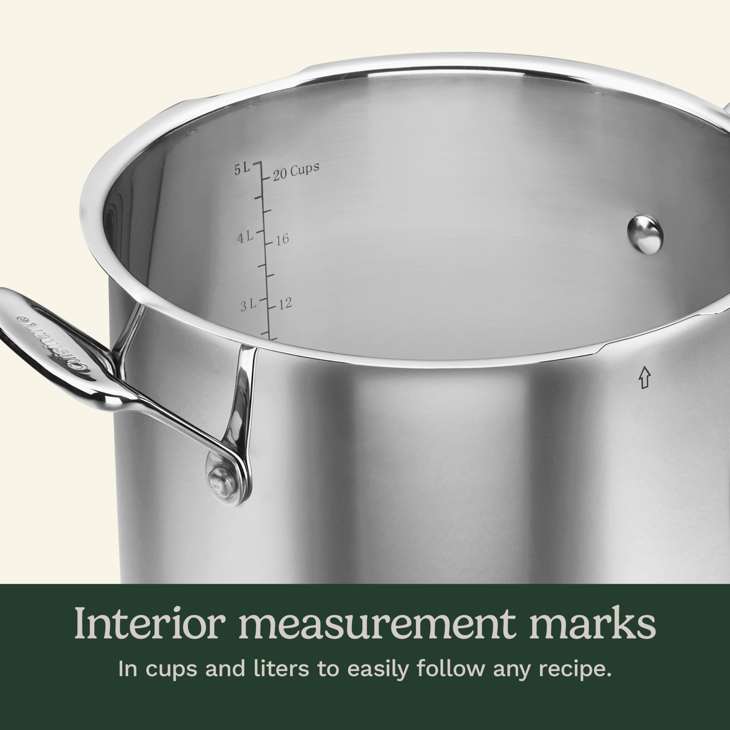 Cuisinart pot on induction stovetop demonstrating wide compatibility and even heat