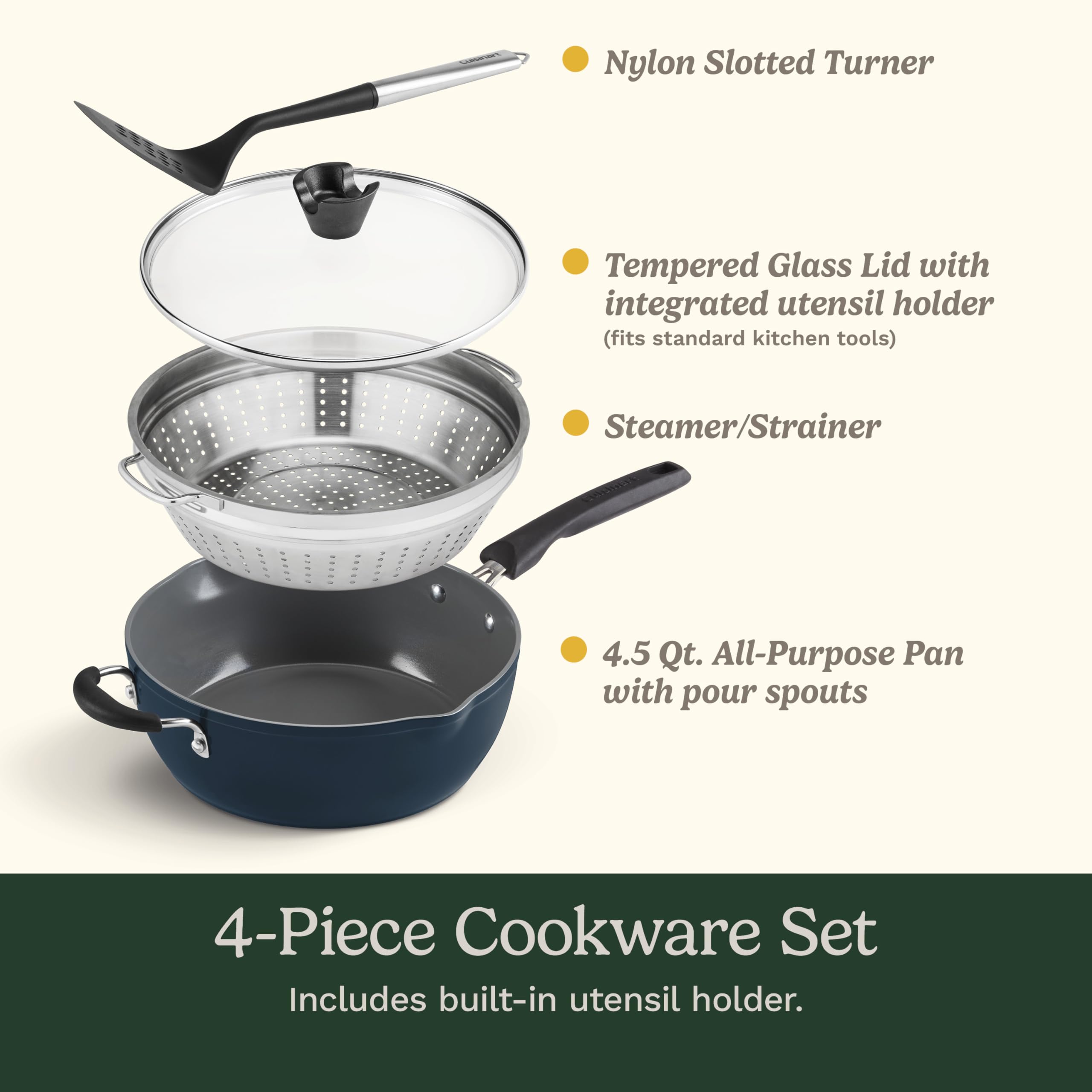 Cuisinart pan roasting small chicken in oven to show multi-purpose capability