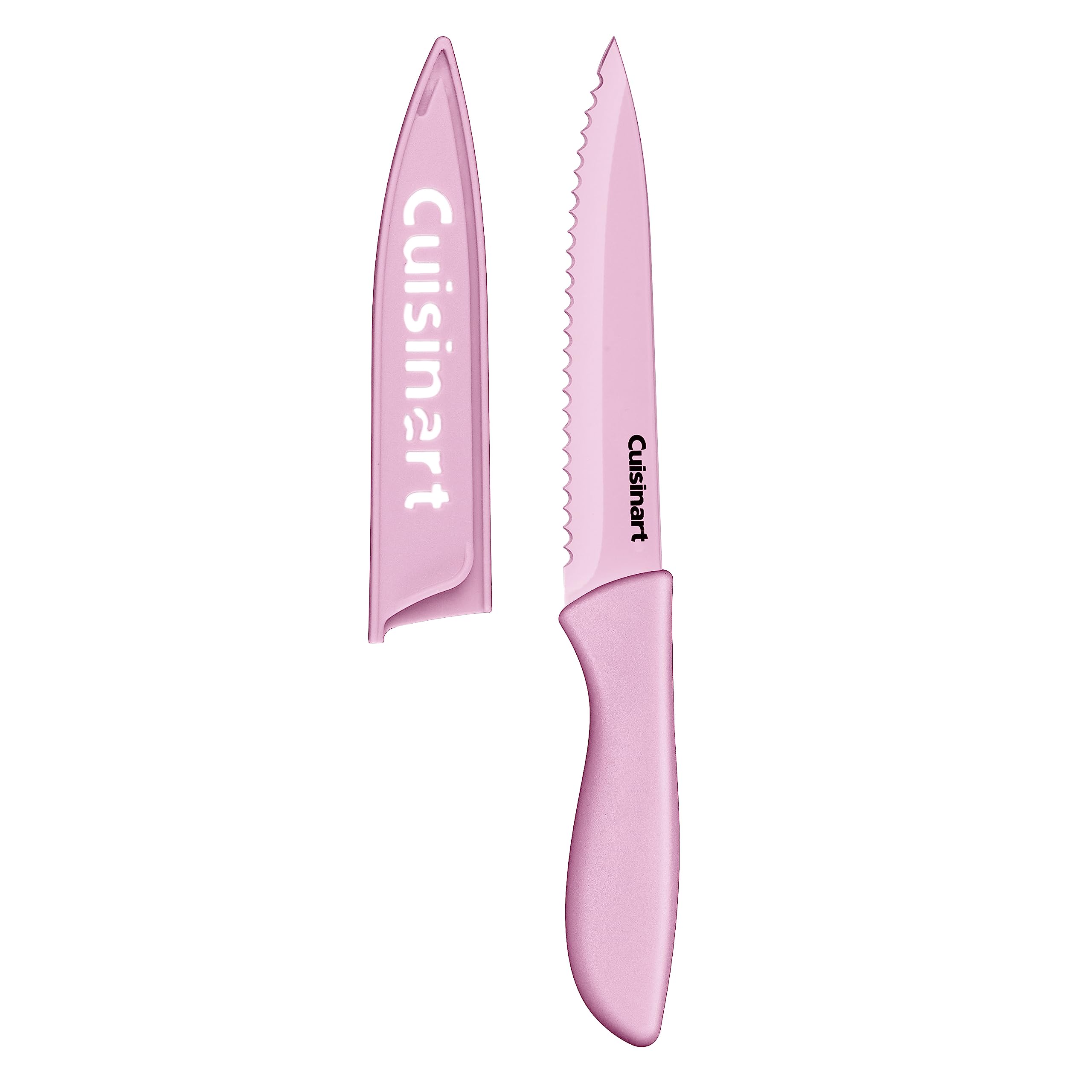 Cuisinart knives on cutting board showing scale and versatile sizes