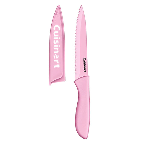 Cuisinart knives on cutting board showing scale and versatile sizes