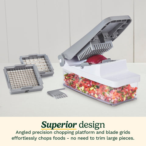 Cuisinart PrepExpress large stainless-steel grid detail for uniform chunky cuts and fries