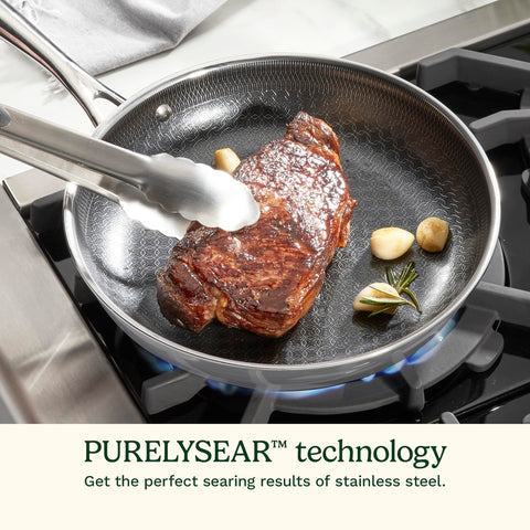 Cuisinart cast stainless Cool Grip handle detail for comfortable, cool hold