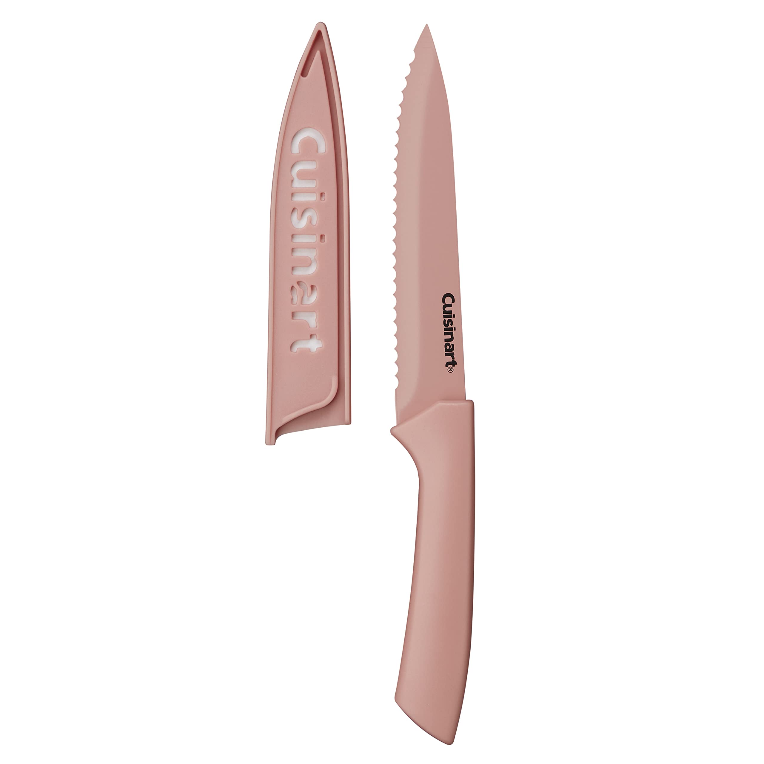Cuisinart santoku chopping vegetables demonstrating precise, even slices for prep speed