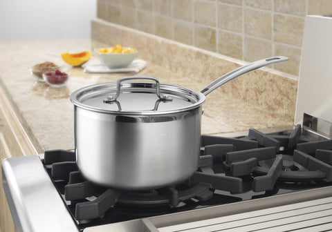 Cuisinart saucepan interior with measurement markings for accurate portioning and control
