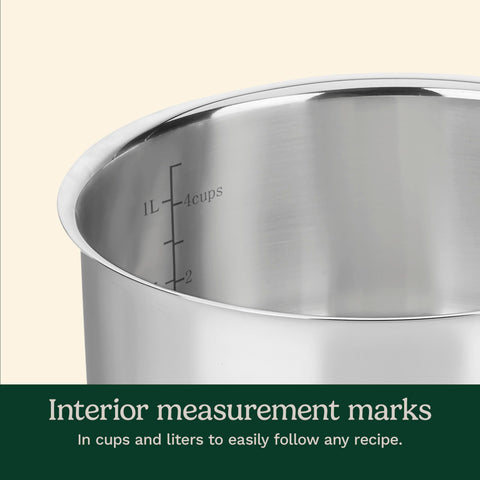 Cuisinart interior measurement markings for precise portioning benefit