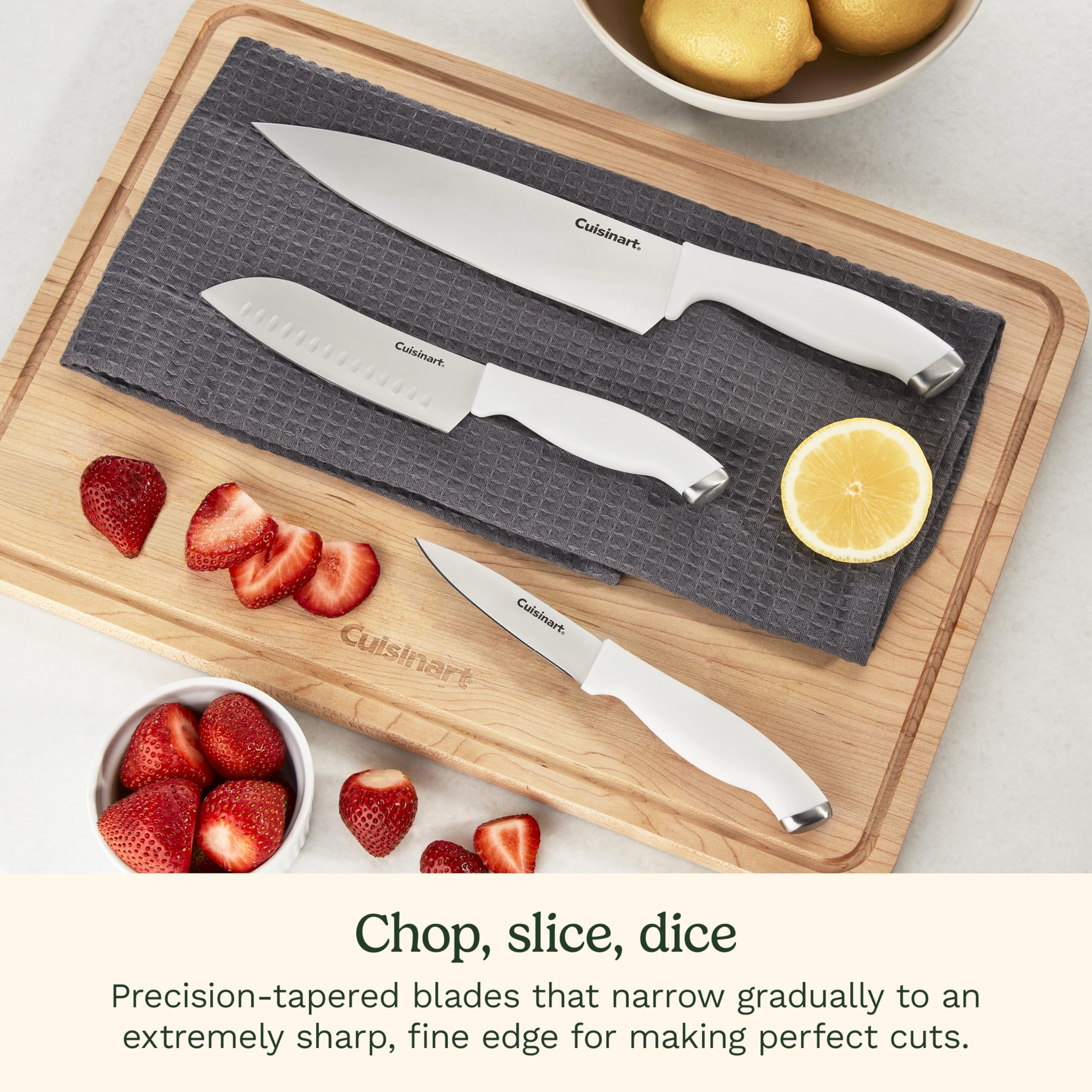 Cuisinart sharpening steel and household shears detailed for maintenance ease