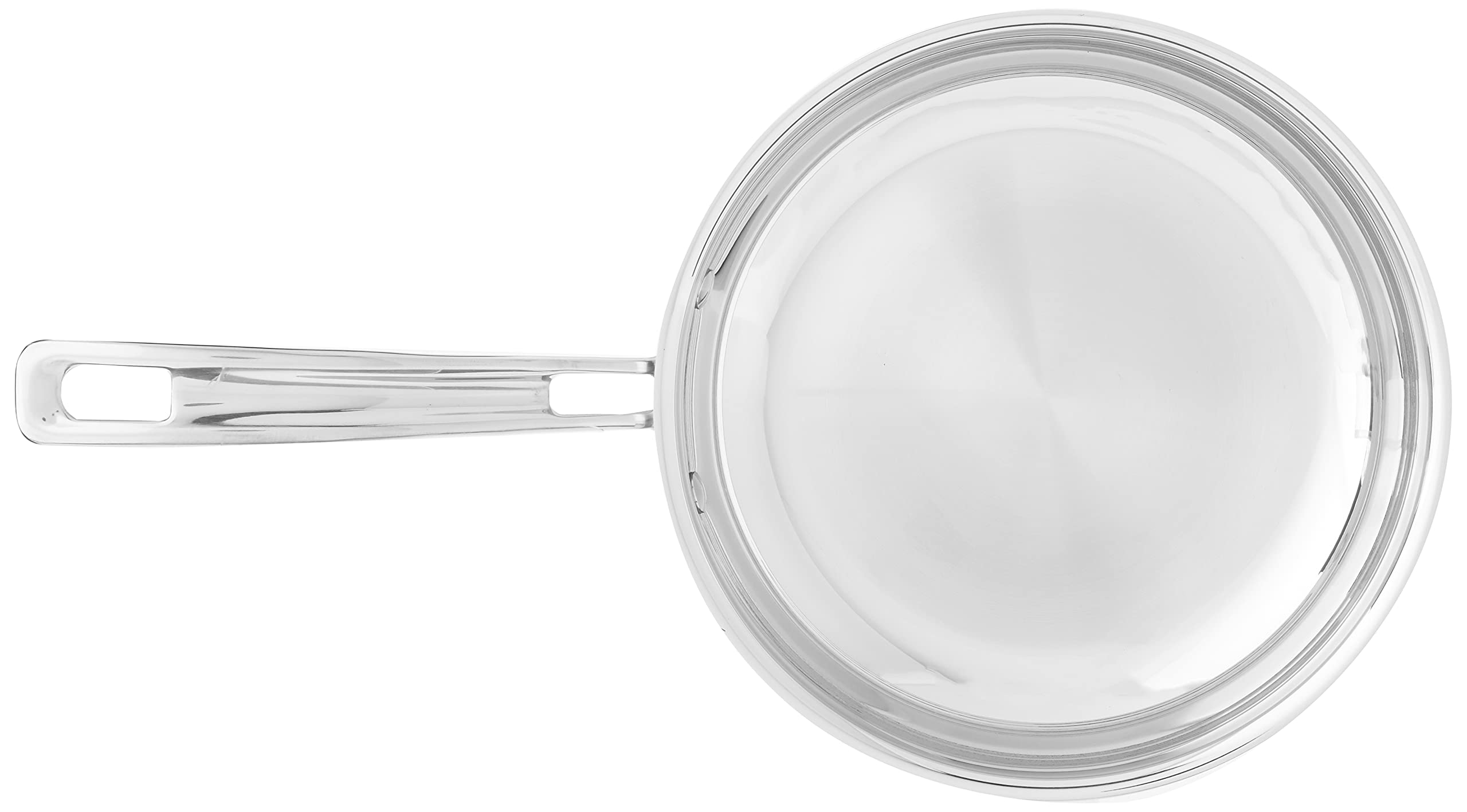 Cuisinart skillet interior close-up showing triple-ply surface for even heat
