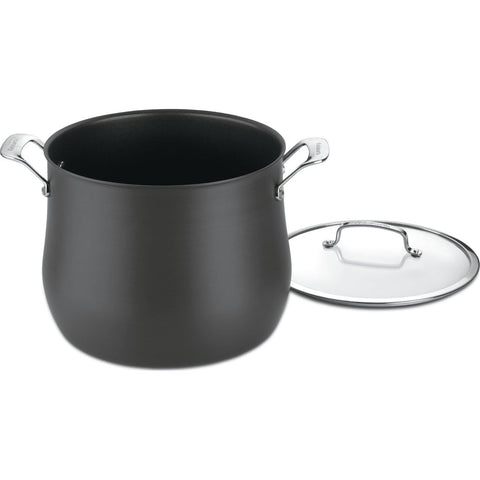 Cuisinart 12-quart stockpot front view showing pot and lid for large-batch cooking