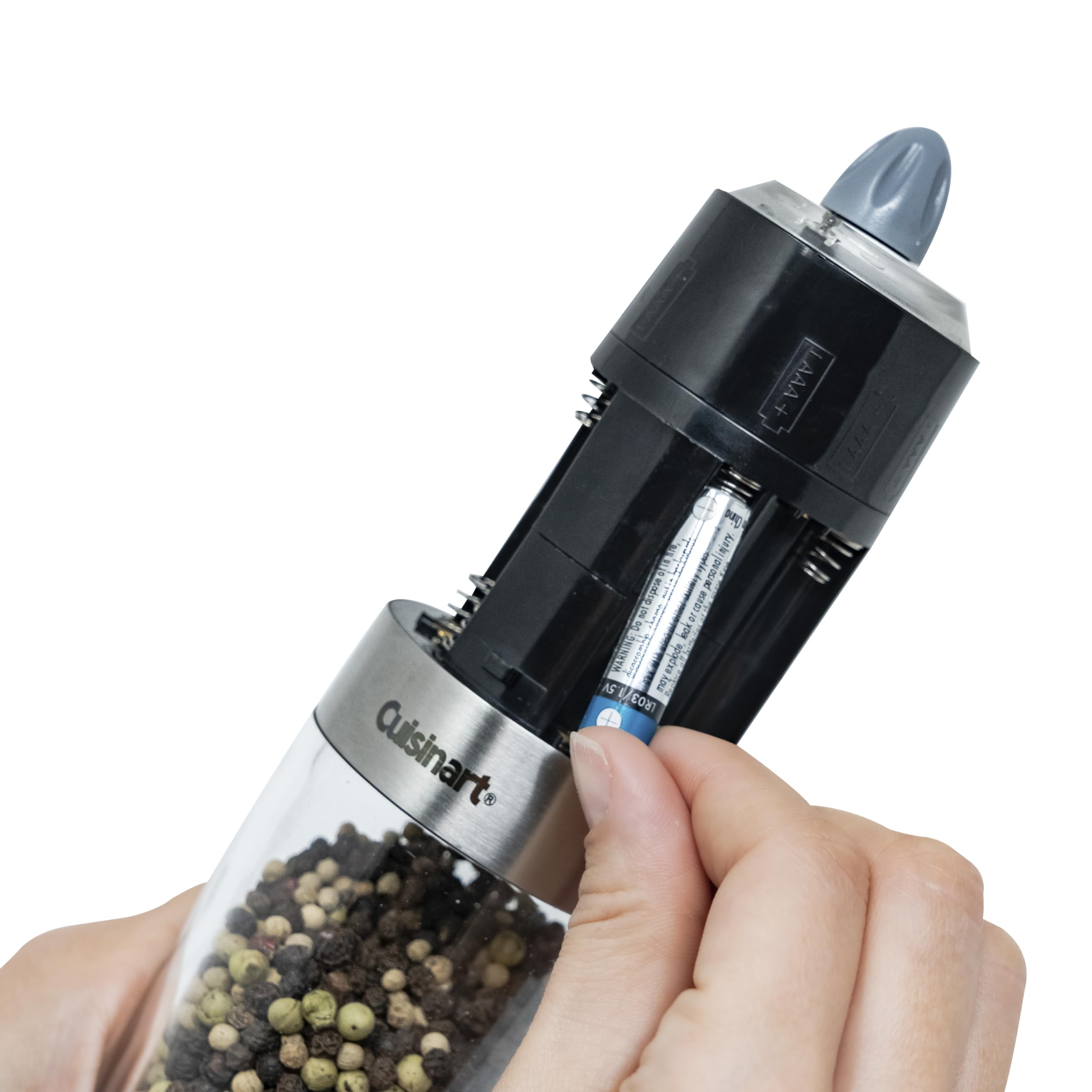 Cuisinart sprinkled texture sample demonstrating adjustable fine to coarse grind