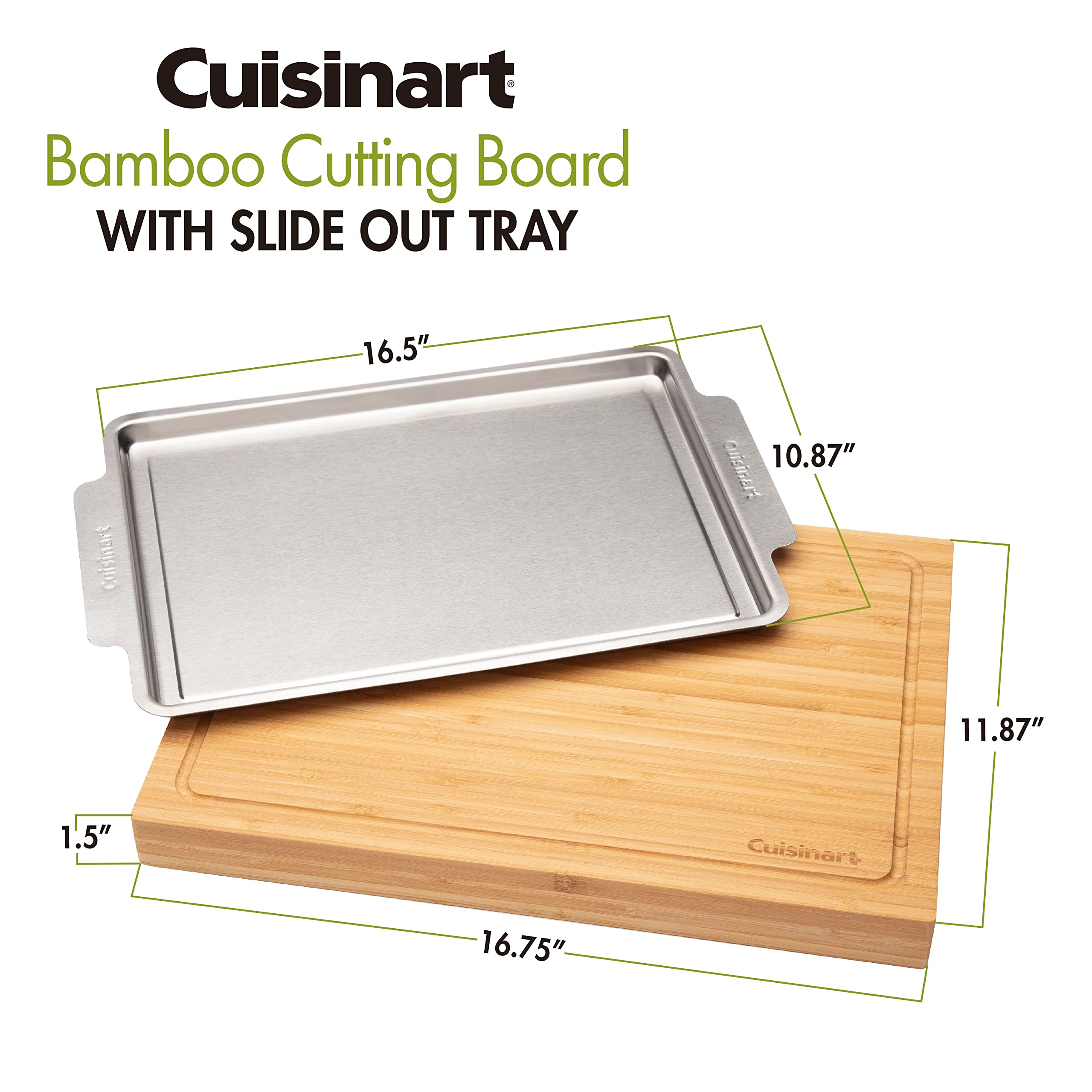 Cuisinart board thickness and edge detail for stable chopping and support