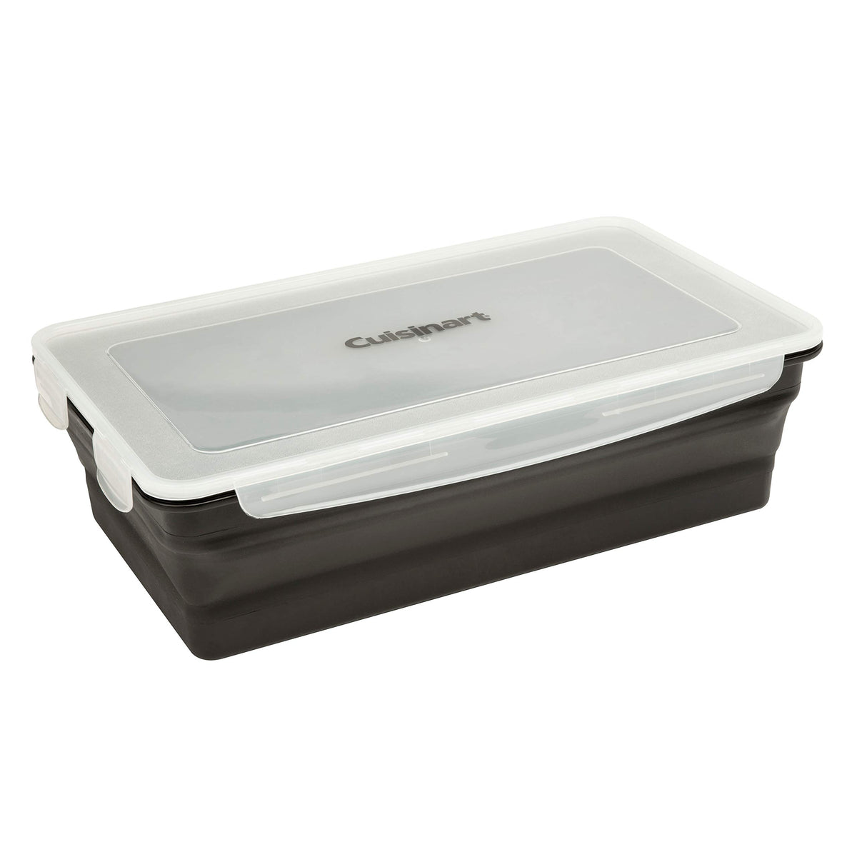 Cuisinart front view showing full expanded container and stable base benefit