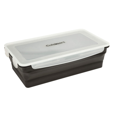 Cuisinart front view showing full expanded container and stable base benefit