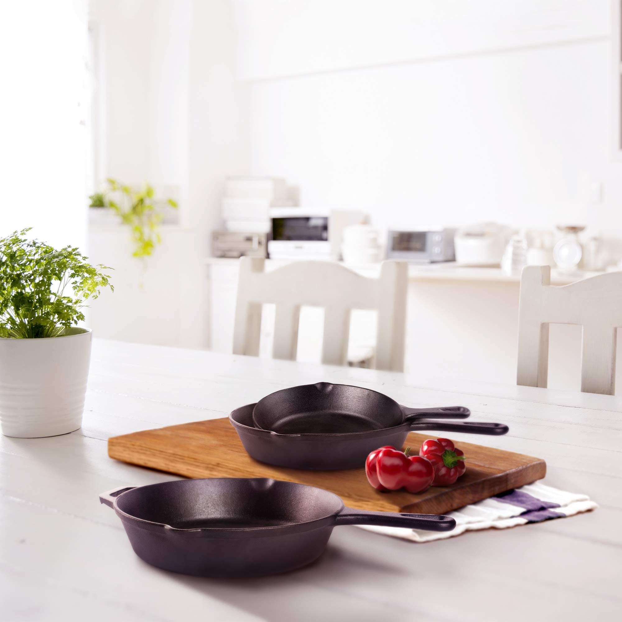 Cuisinel silicone handle covers in outdoor setting for safe handling