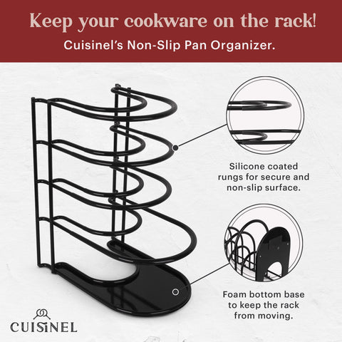 Cuisinel used horizontally organizing lids cutting boards and trays