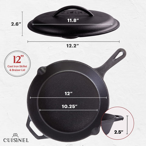 Cuisinel lid close-up showing drip-point feature for moisture retention