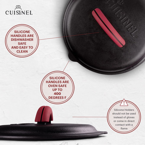 Cuisinel lid inside oven and on grill proving oven and BBQ durability
