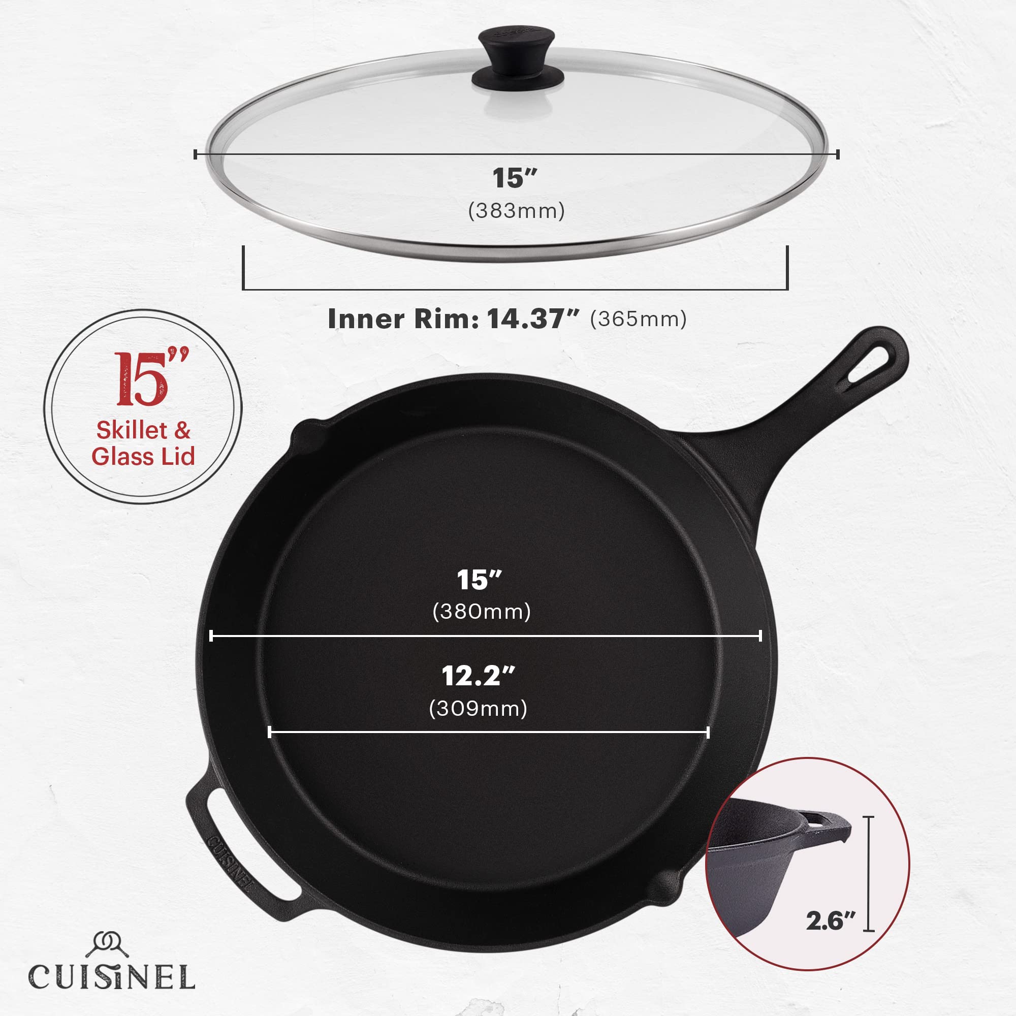 Cuisinel pan scraper removing stuck food, protecting seasoning and easing cleanup