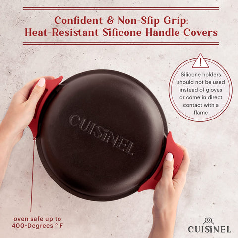 Cuisinel silicone handle covers detail for safer gripping and heat protection