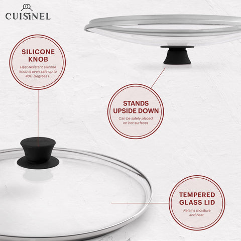 Cuisinel silicone handle holder detail reducing heat transfer for safer handling