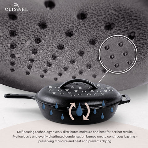 Cuisinel silicone handle holders on handle for safer heat protection