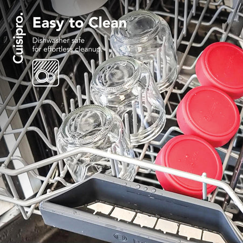 Cuisipro jar in microwave indicating safe reheating convenience