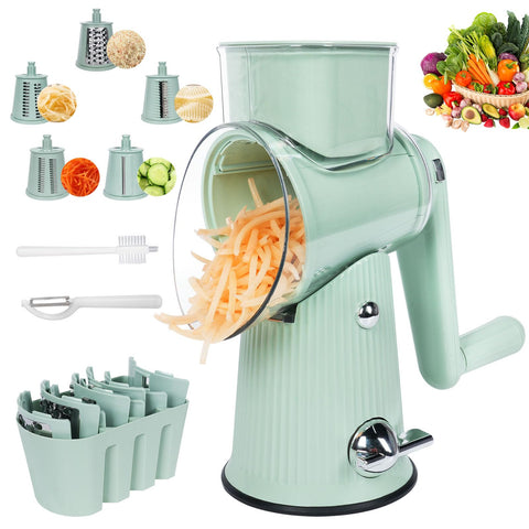 Cujui front view showing compact design and hand crank for easy prep