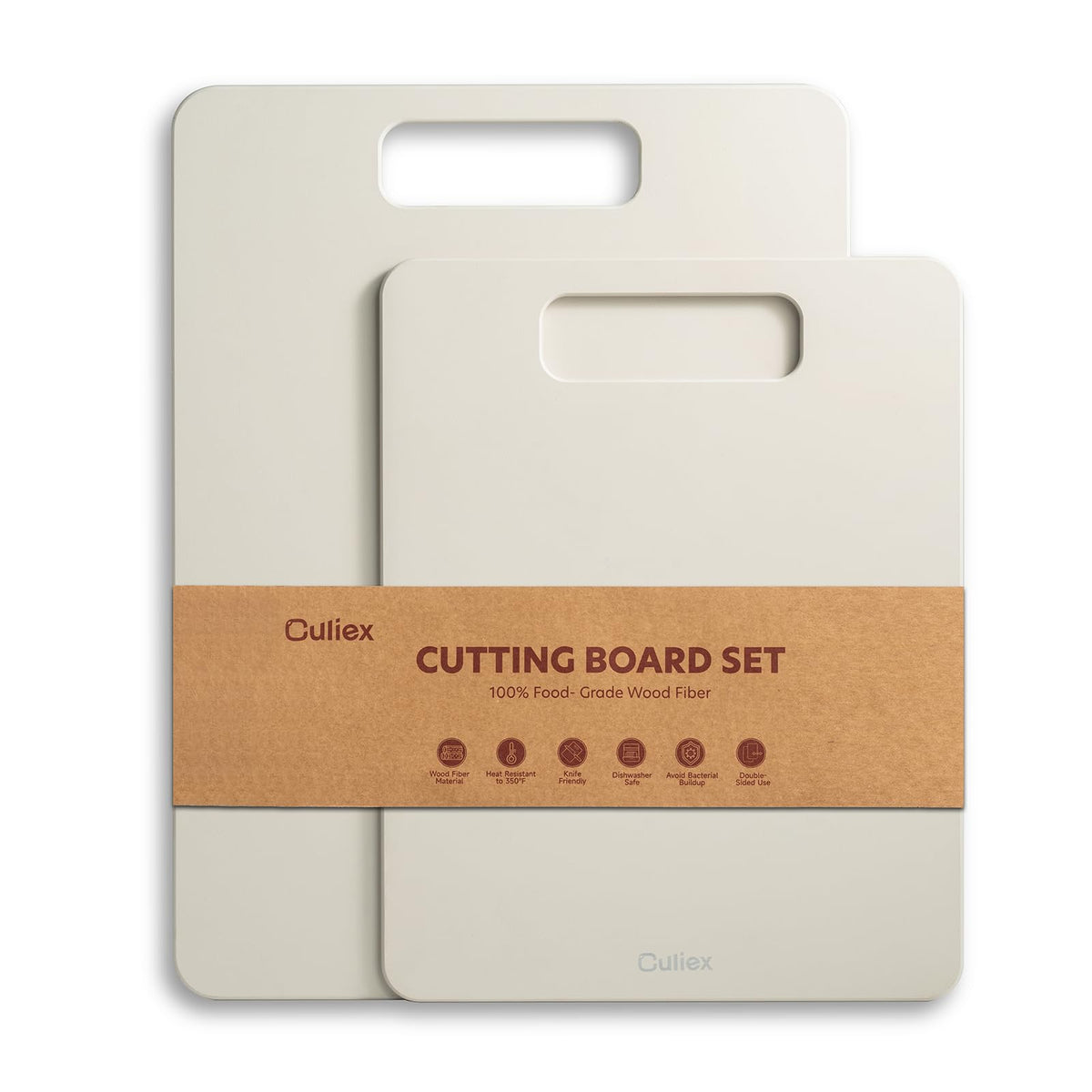 Culiex front packaging view showing two boards and durable construction benefit