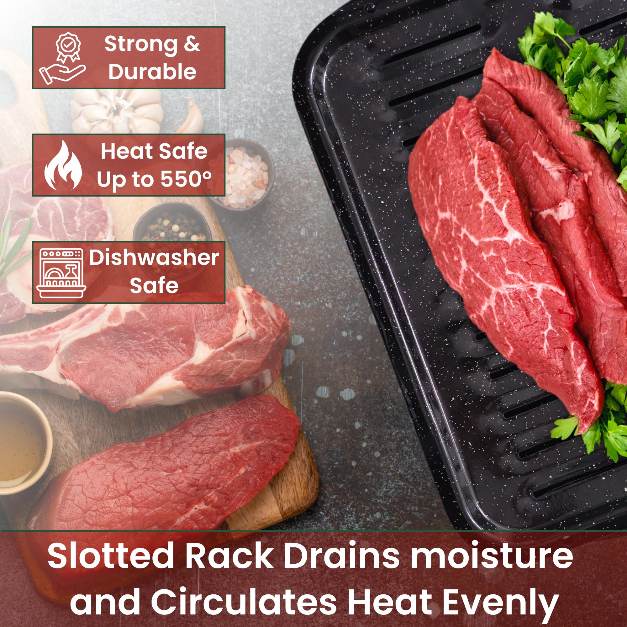 CULINARIN close-up of porcelain coating highlighting strong nonstick texture and heat resistance