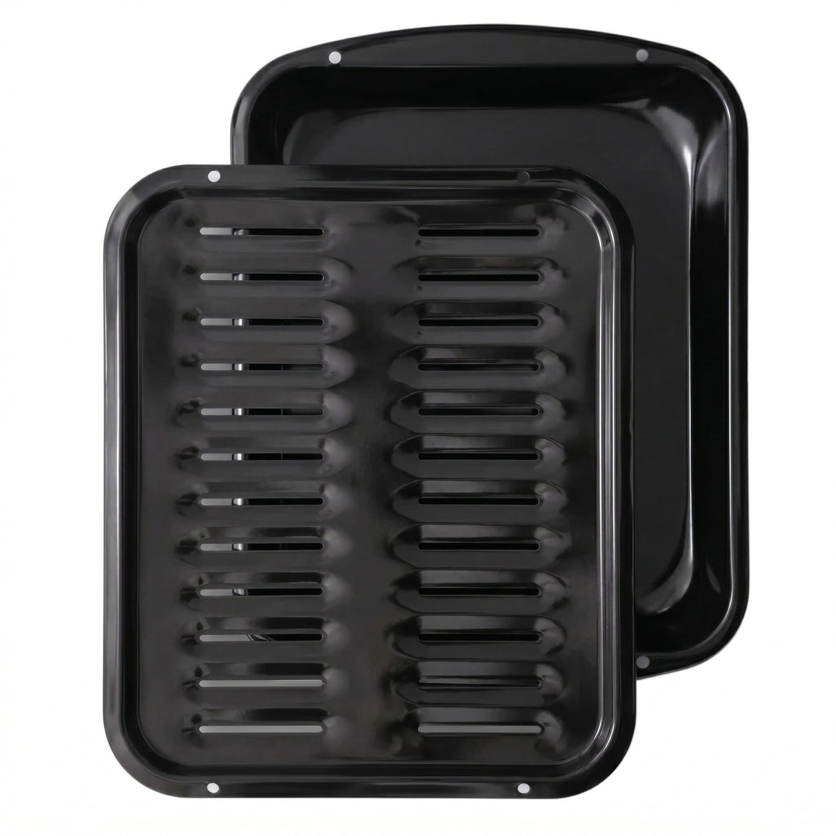 CULINARIN broiler pan front view showing sturdy construction and easy cleanup