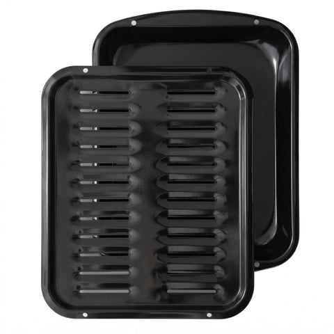 CULINARIN broiler pan front view showing sturdy construction and easy cleanup