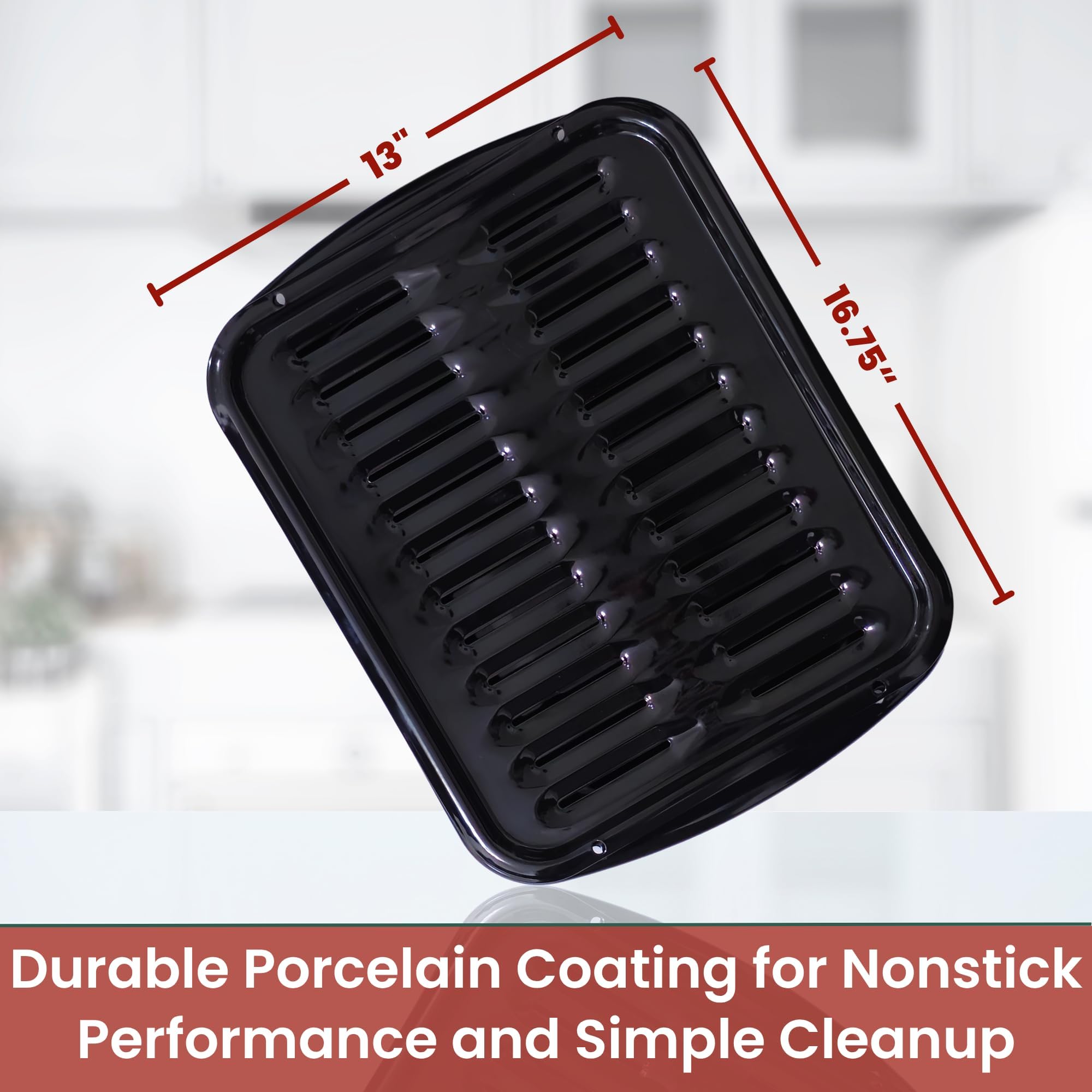 CULINARIN broiler pan in use with steak showing even browning and heat circulation benefit