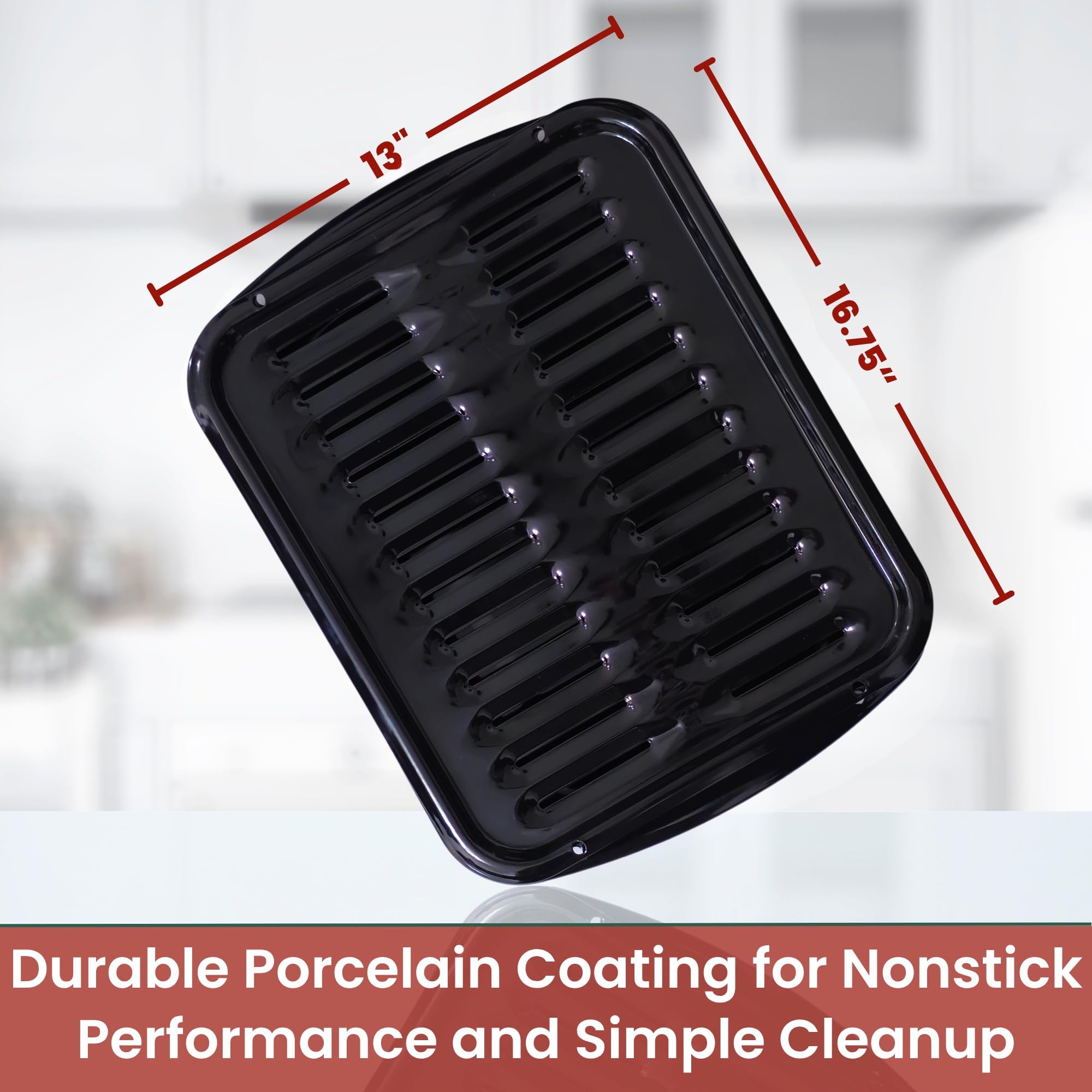 CULINARIN broiler pan with rack in oven demonstrating even browning and airflow