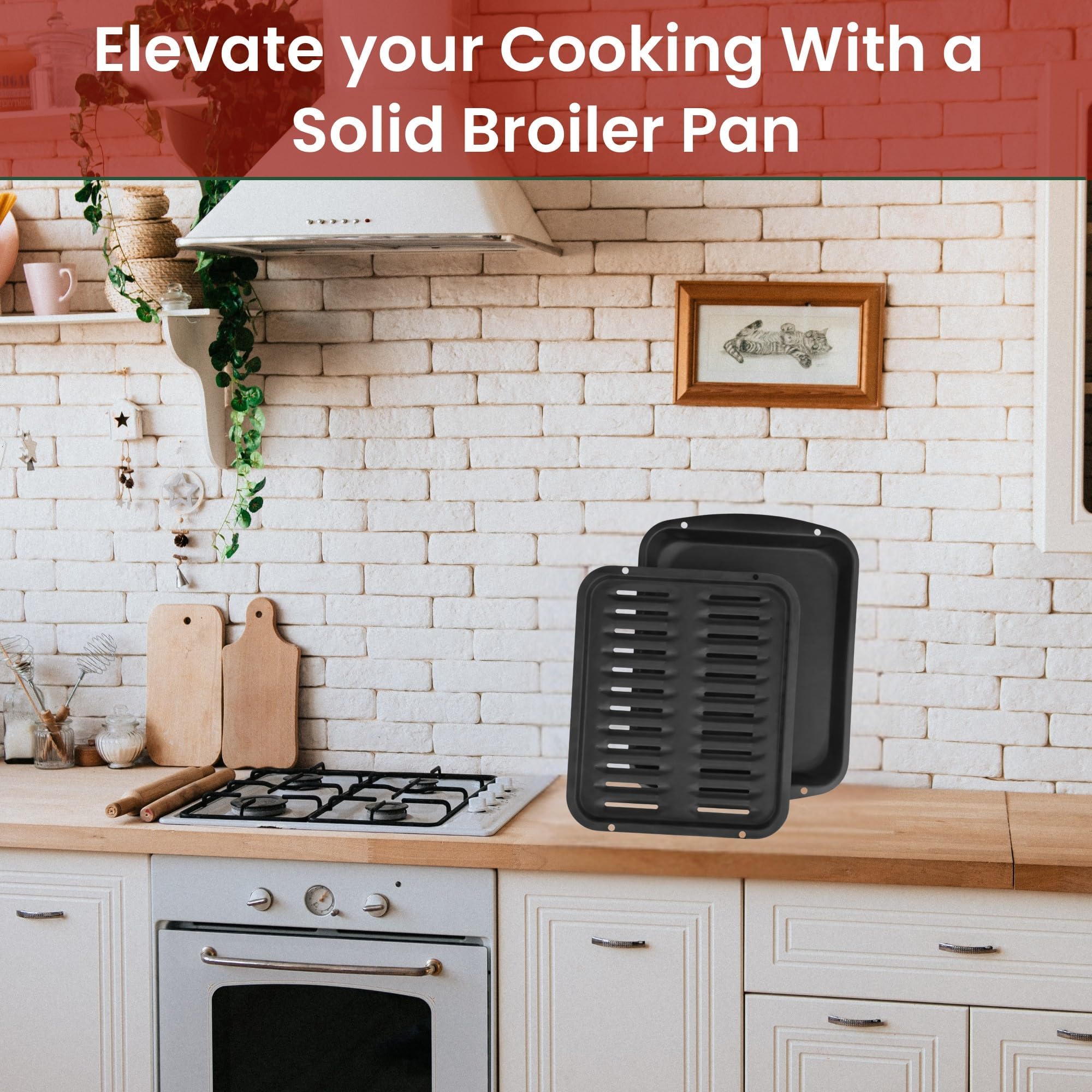 CULINARIN broiler rack draining fat into pan showing healthier cooking and grease control