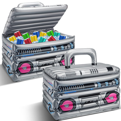 Cunhill front view inflated boom box cooler showcasing retro design and easy access