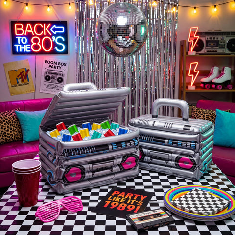 Cunhill boom box at a backyard party adding retro style and functional cooling