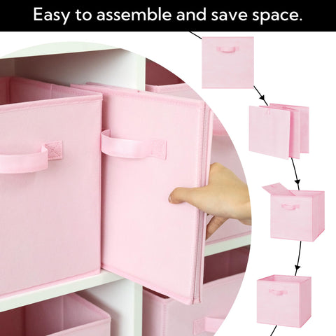 Cupic Cupid storage cube in a kids room holding toys for quick cleanup and accessibility