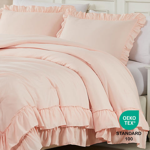 Cupocupa styled bedroom displaying comforter set creating cozy farmhouse ambience