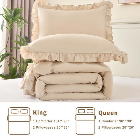 Cupocupa queen comforter on bed for scale showing generous 90x90 inch drape and coverage