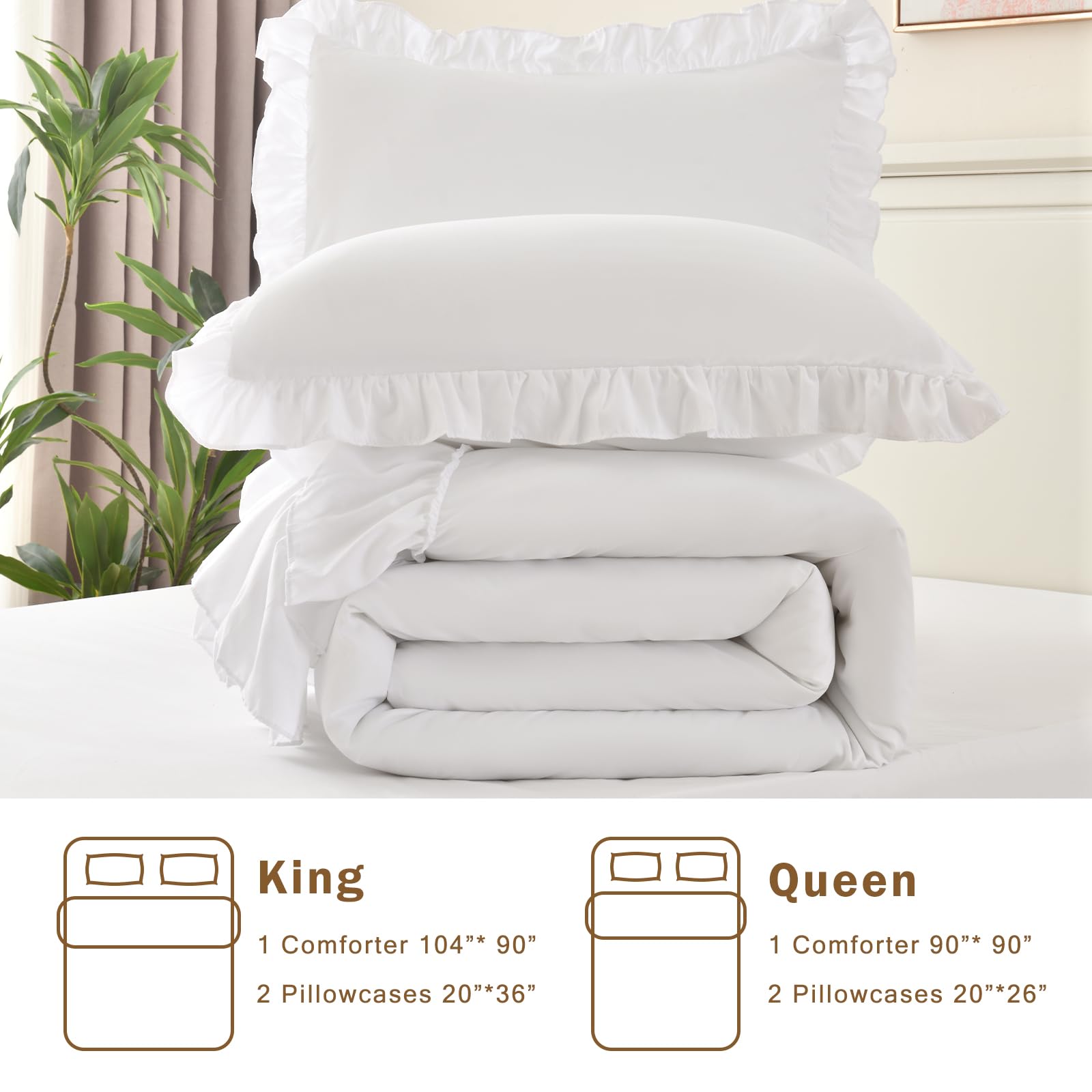 Cupocupa comforter on queen bed to show drape and size for full-coverage benefit
