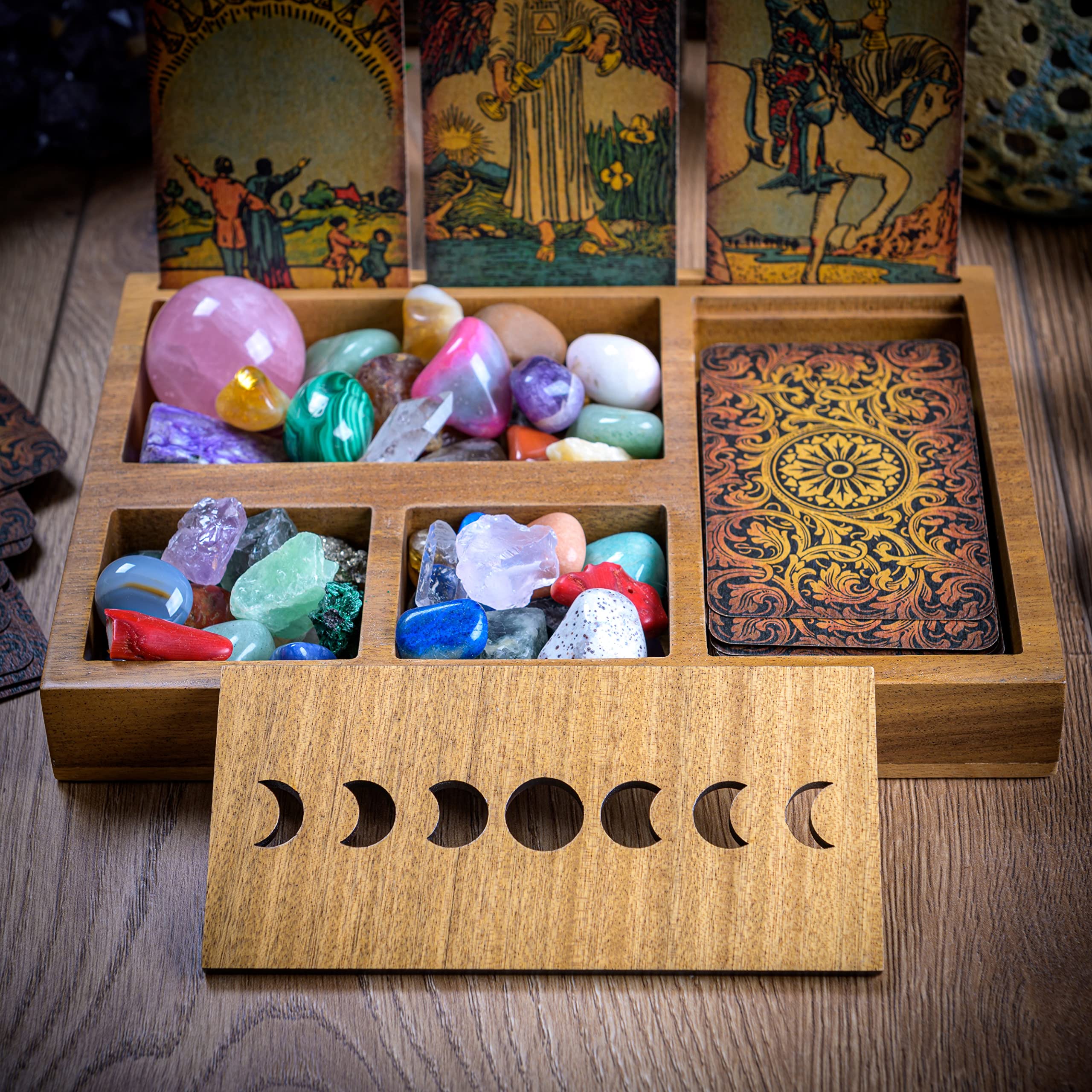 Curawood styled on an altar to elevate presentation and daily practice