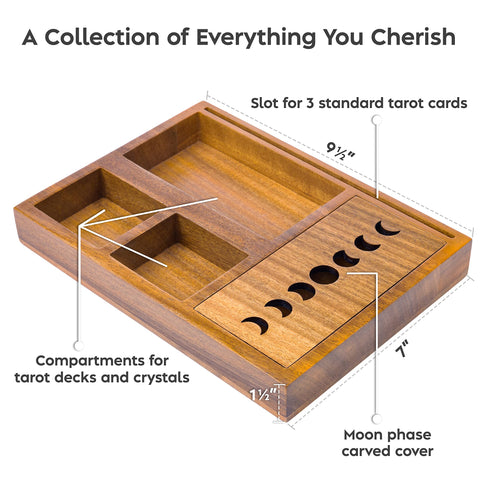 Curawood interior compartments open organizing decks and small tools