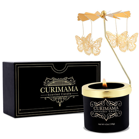 Curimama front view glass jar showing elegant label and candle form for stylish gifting