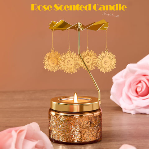 Curimama rose wax texture detail demonstrating smooth soy finish and clean burn