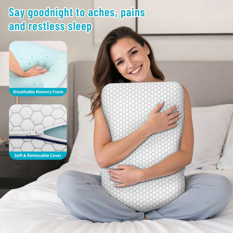 CushyOasis close-up of memory foam texture demonstrating contouring