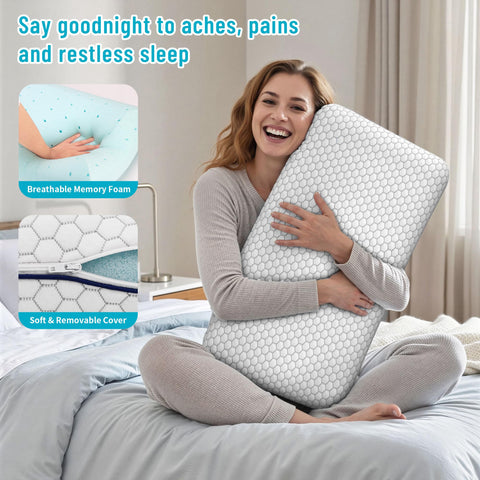 CushyOasis foam texture close-up revealing dense memory foam for consistent support